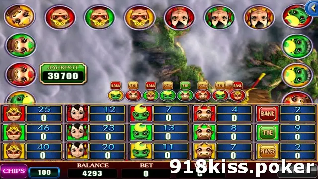Battle World bet panel on 918Kiss with Monkey King, a child warrior, a green demon and a bull demon in three rows of bets, and Bank, Tie and Player on the right