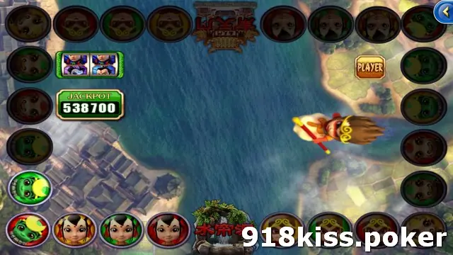 Monkey Story Plus on 918Kiss mid-round, the Monkey King flying over a river valley with the Water Curtain Cave at the bottom edge and PLAYER on the right