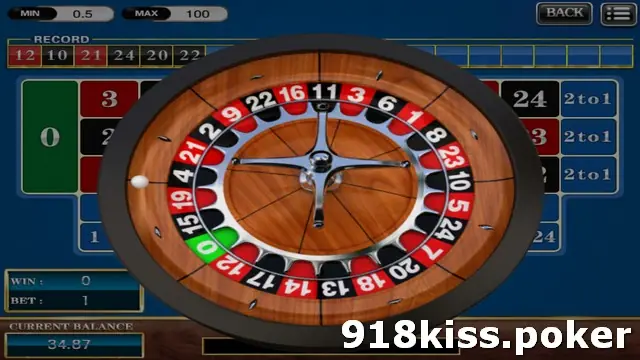 Roulette 24 wooden wheel spinning over the table, with a white ball, a green 0 pocket and numbers 1 to 24 around the rim