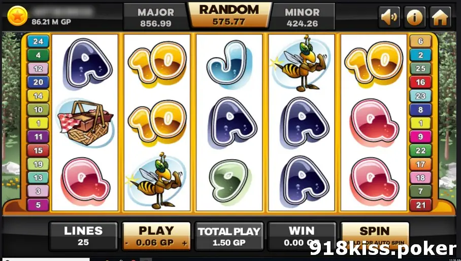 Bonus Bears after a spin with no win, the bet raised to 0.06 per line and total play at 1.50