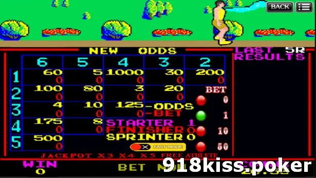 Men's 200M New Odds board on ACE333 with a grid of runner pairs 1 to 6 and odds from 3 to 1000, bet buttons 1, 10 and 50, and Starter, Finisher and Sprinter counters