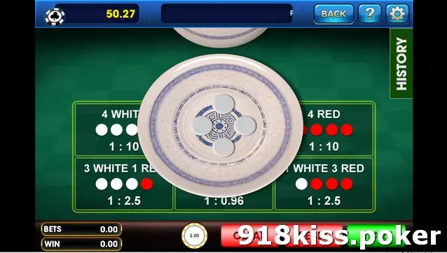 Sedie on 3Win8 with the plate lifted to show four white discs, over the six-box betting table