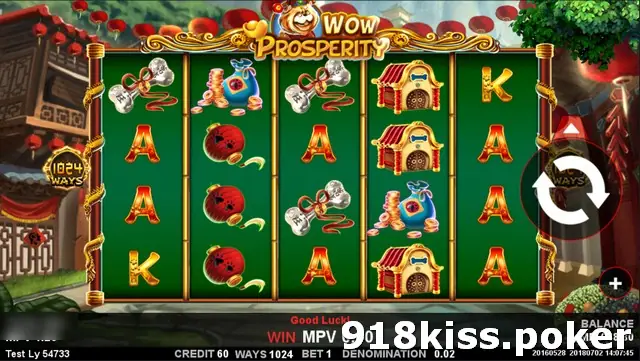 Wow Prosperity at denomination 0.02 with a total bet of MPV 1.20, showing bones, money bags, lanterns, dog houses and letter symbols