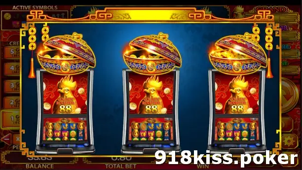Three small slot cabinets topped with gold-filled treasure pots on a blue background