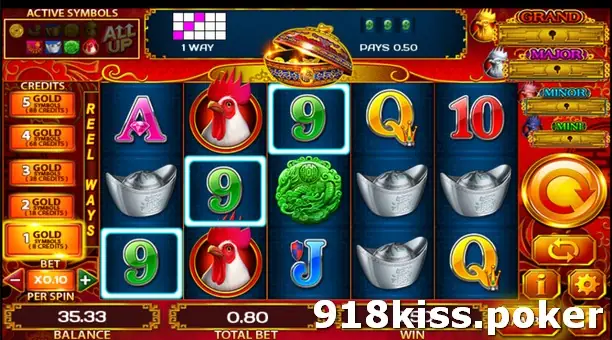 Golden Rooster 88 win on one way paying 0.50, with three green 9 symbols highlighted across the first three reels