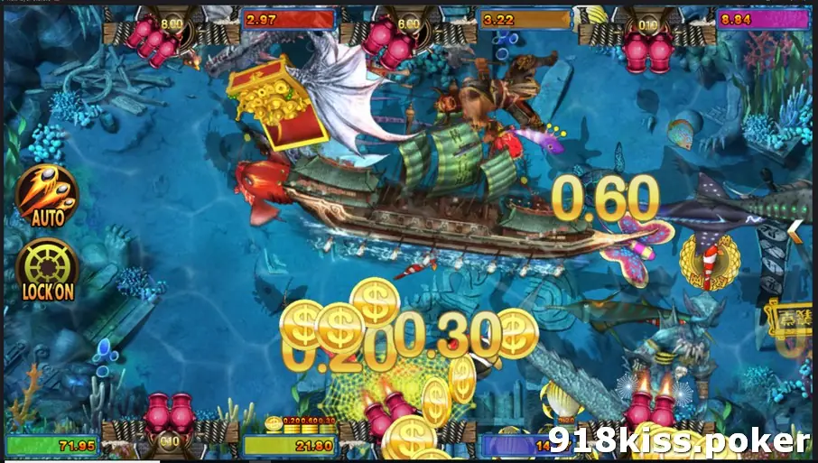 A green-sailed ship and a winged dragon crossing the Li Kui Pi Yu table while coin payouts of 0.20, 0.30 and 0.60 appear