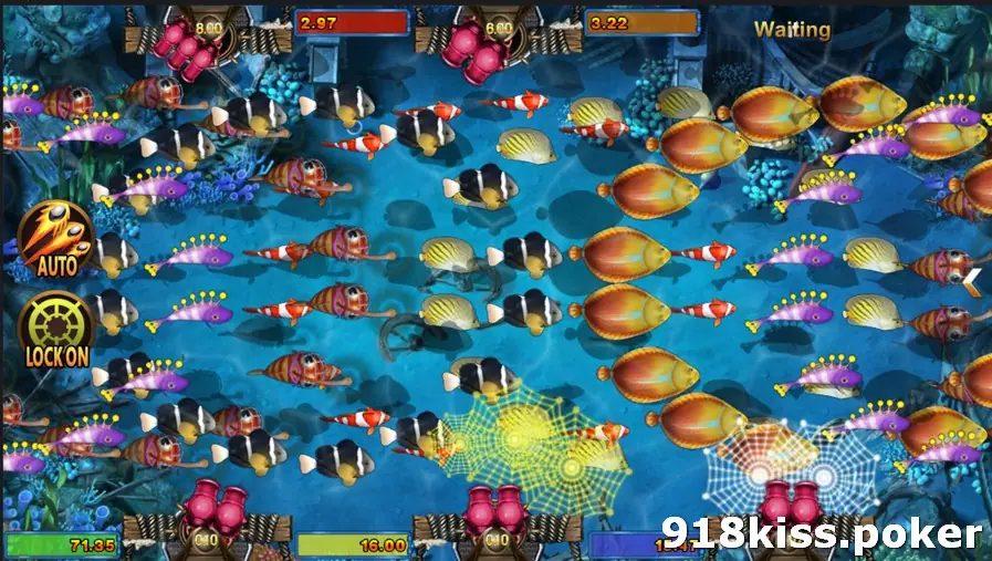 Li Kui Pi Yu during a fish wave with dense rows of clownfish, flat orange fish and purple fish filling the whole table