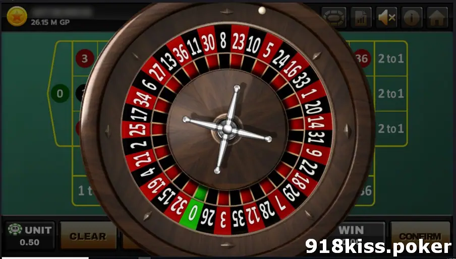 Lucky Roulette wooden wheel filling the screen with a single green zero and the ball dropping in