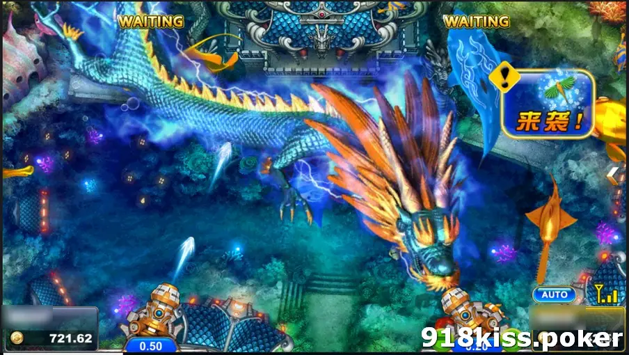 A giant blue and orange dragon winding across the Super EX table with an incoming warning box in the top right corner