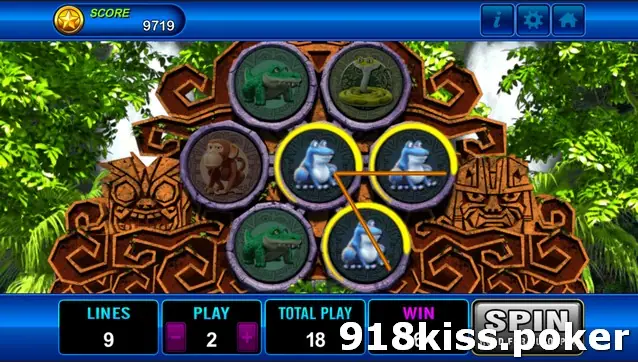 Amazon Jungle with three blue frog tiles highlighted in yellow and an orange line bending between them